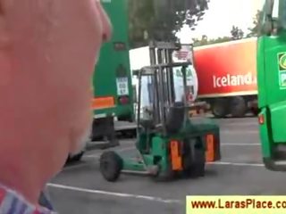 Trucker getting chased by a full-blown